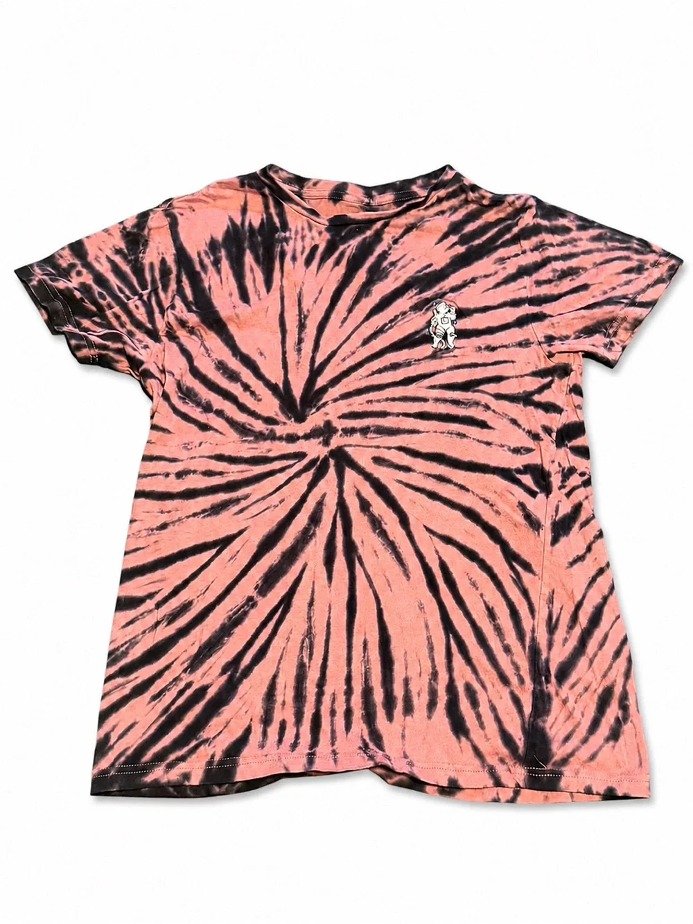 Eighty Eight Pink Black Spiral Tie Dye Astronaut Tee Size 14/16